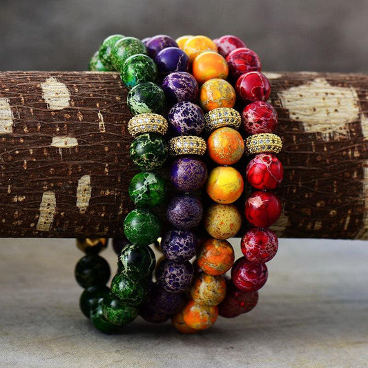 Natural Stone Beaded Bracelet - Trendsi