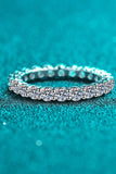 2.2 Carat Moissanite Rhodium-Plated Ring - Trendsi