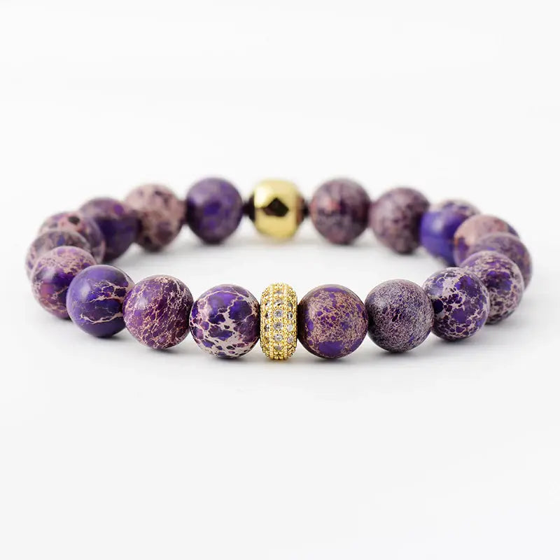 Natural Stone Beaded Bracelet - Trendsi - Flyclothing LLC