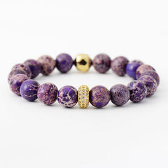 Natural Stone Beaded Bracelet - Trendsi