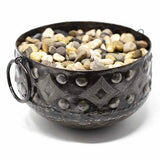 Large Hammered Metal Container with Round Handles - Croix des Bouquets - Croix des Bouquets - Flyclothing LLC