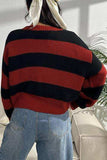 Striped Button Up Dropped Shoulder Cardigan - Trendsi - Flyclothing LLC