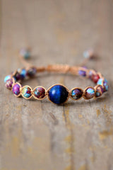 Imperial Jasper & Natural Stone Beaded Bracelet - Trendsi