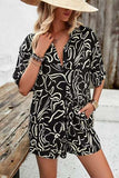 Printed Button Up Shirt and Shorts Set - Trendsi - Flyclothing LLC