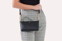 Kiko Leather Two Chain Crossbody - Kiko