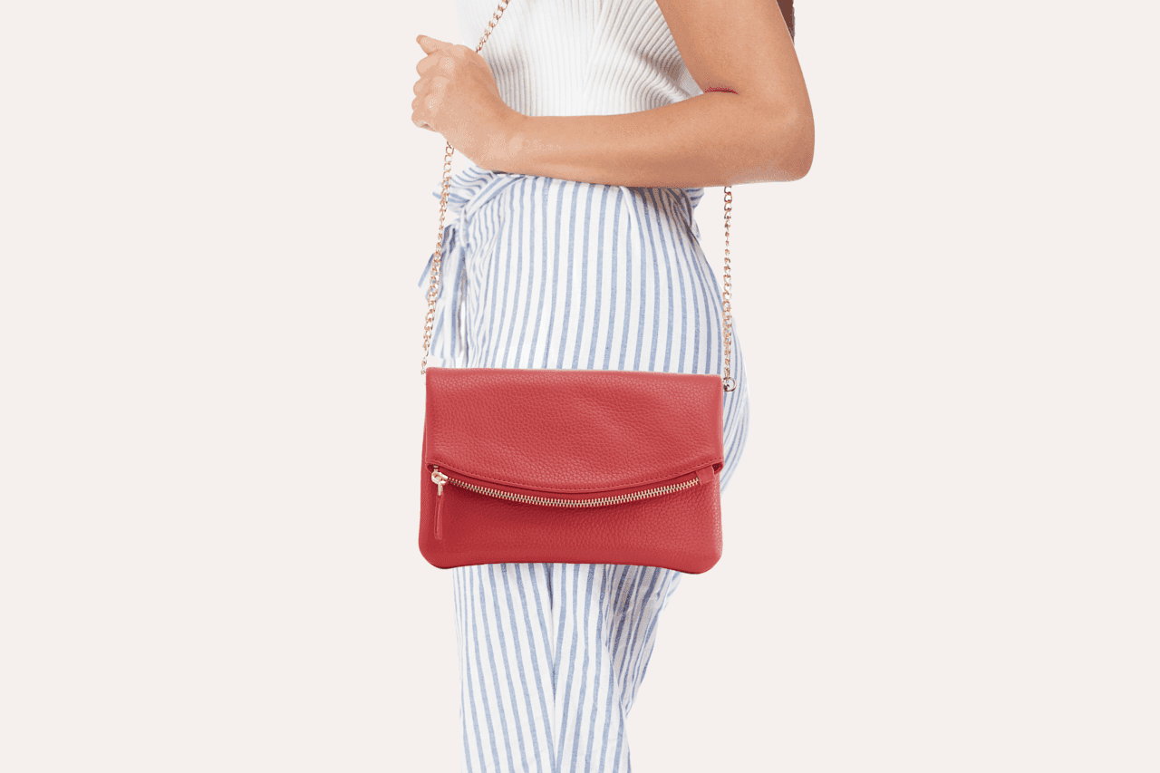 Kiko leather flap clutch sale