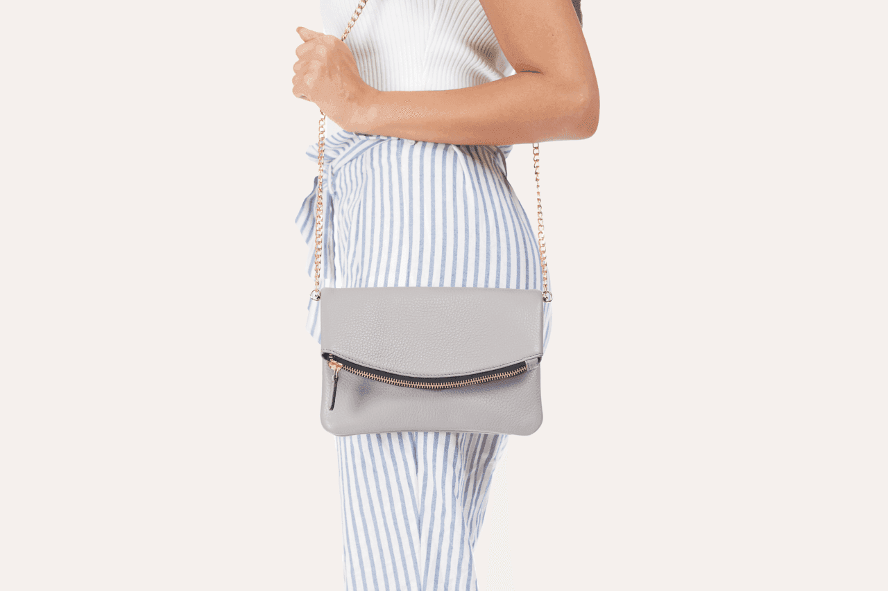 Kiko Leather Flap Clutch - Kiko - Flyclothing LLC