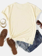 Graphic Round Neck Short Sleeve T-Shirt - Trendsi - Flyclothing LLC