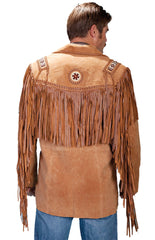 Scully BOURBON BOAR SUEDE HAND LACED BEAD TRIM COAT - Scully Leather