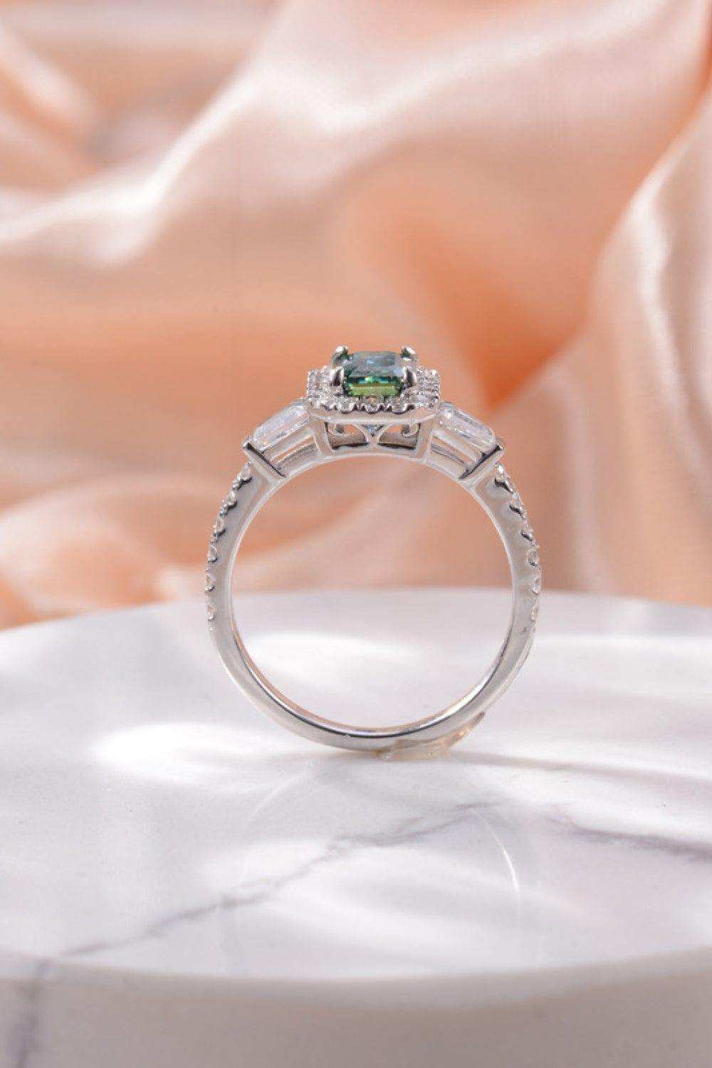 1 Carat Moissanite 925 Sterling Silver Ring - Trendsi - Flyclothing LLC