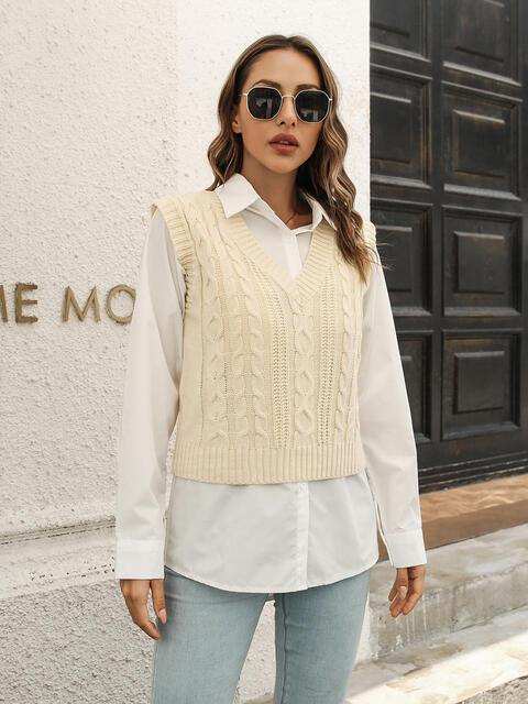 Urban Style V-Neck Sweater Vest - Trendsi - Flyclothing LLC