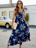 Floral Tie-Shoulder Sleeveless Dress - Trendsi - Flyclothing LLC