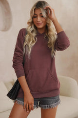 Dropped Shoulder Kangaroo Pocket Hoodie - Trendsi - Flyclothing LLC