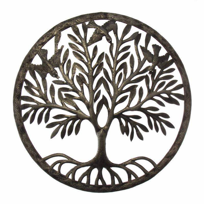 Tree of Life in Ring Wall Art - Croix des Bouquets - Croix des Bouquets - Flyclothing LLC