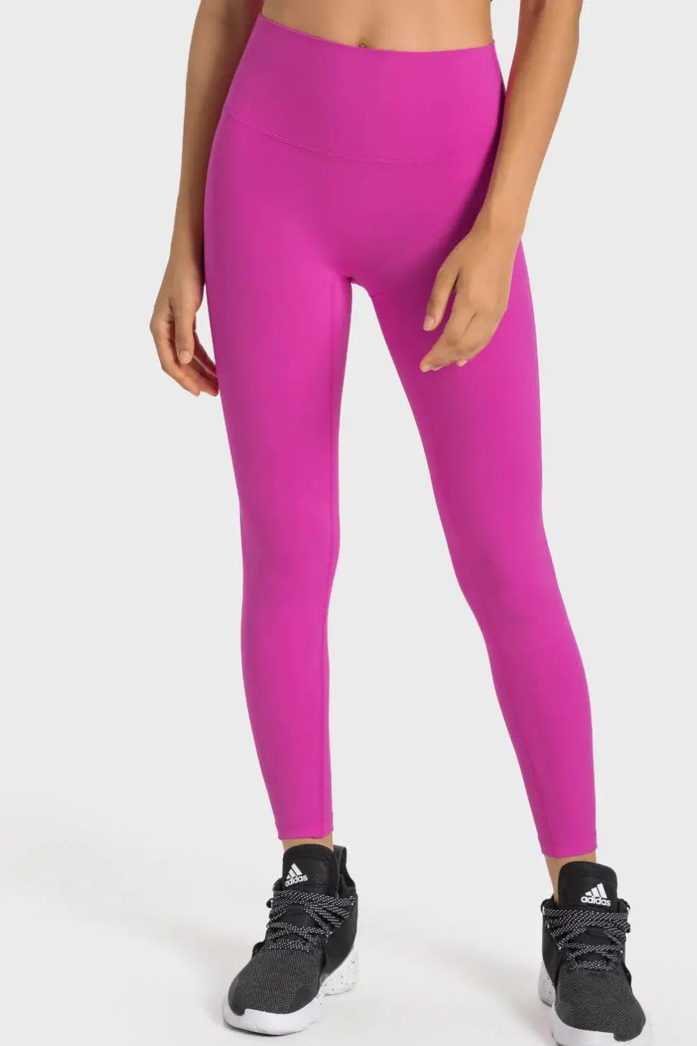High-Rise Wide Waistband Yoga Leggings - Trendsi - Flyclothing LLC