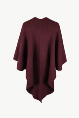 Surplice Neck Pom-Pom Trim Poncho - Trendsi - Flyclothing LLC