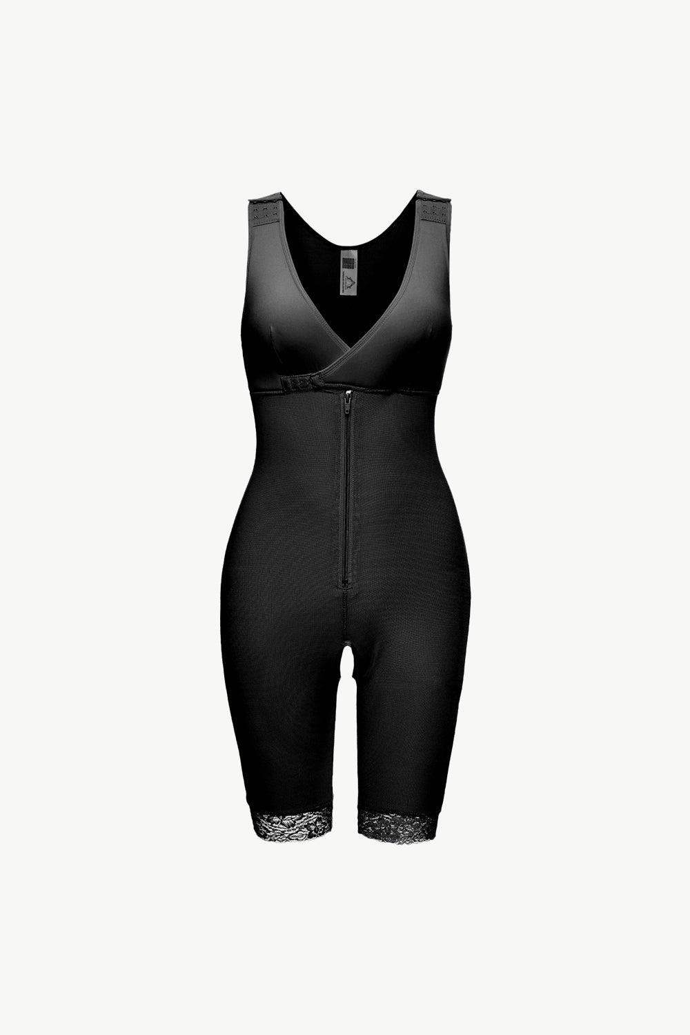 Full Size Lace Trim Shapewear with Zipper - Trendsi - Flyclothing LLC