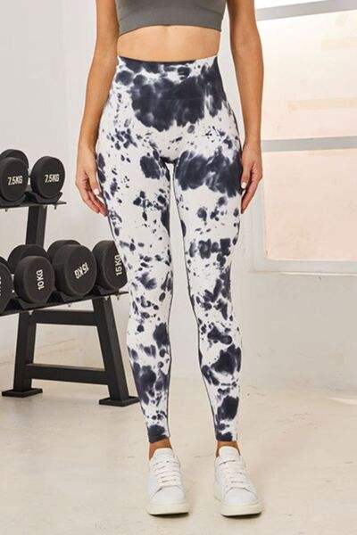 Tie-Dye High Waist Active Leggings - Trendsi - Flyclothing LLC