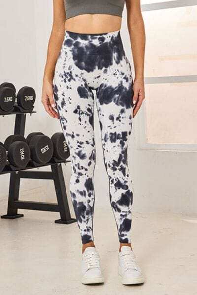 Tie-Dye High Waist Active Leggings - Trendsi - Flyclothing LLC
