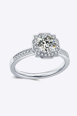 1 Carat Moissanite Platinum-Plated Ring - Trendsi - Flyclothing LLC