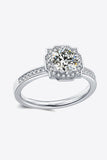 1 Carat Moissanite Platinum-Plated Ring - Trendsi