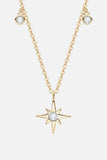 Moissanite North Star Pendant 925 Sterling Silver Necklace - Trendsi - Flyclothing LLC