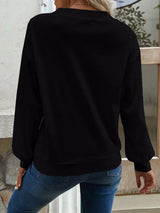 V-Neck Dropped Shoulder Blouse - Trendsi - Flyclothing LLC