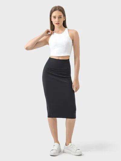 Slit Wrap Active Skirt - Trendsi - Flyclothing LLC