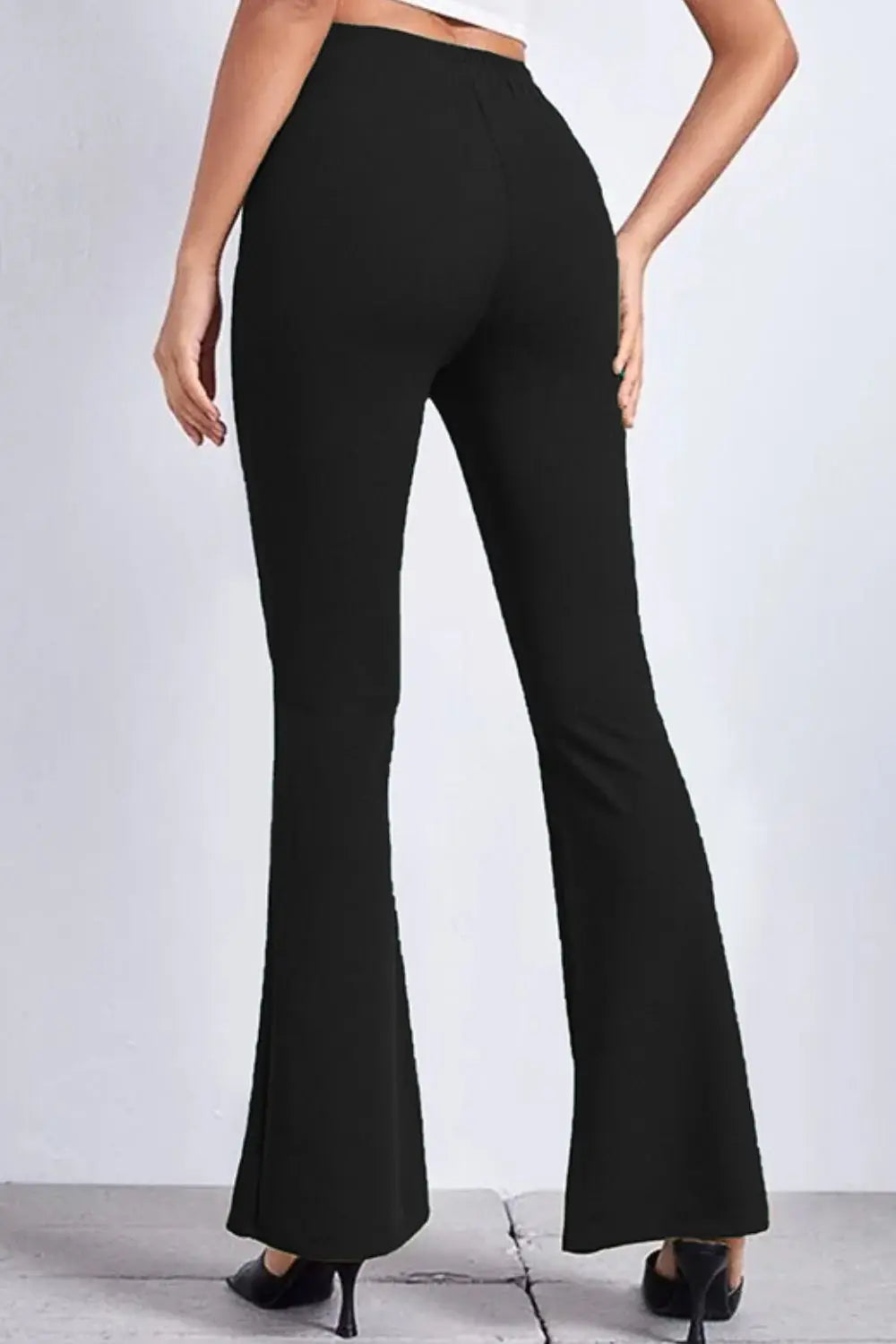 High Rise Flare Pants - Trendsi - Flyclothing LLC