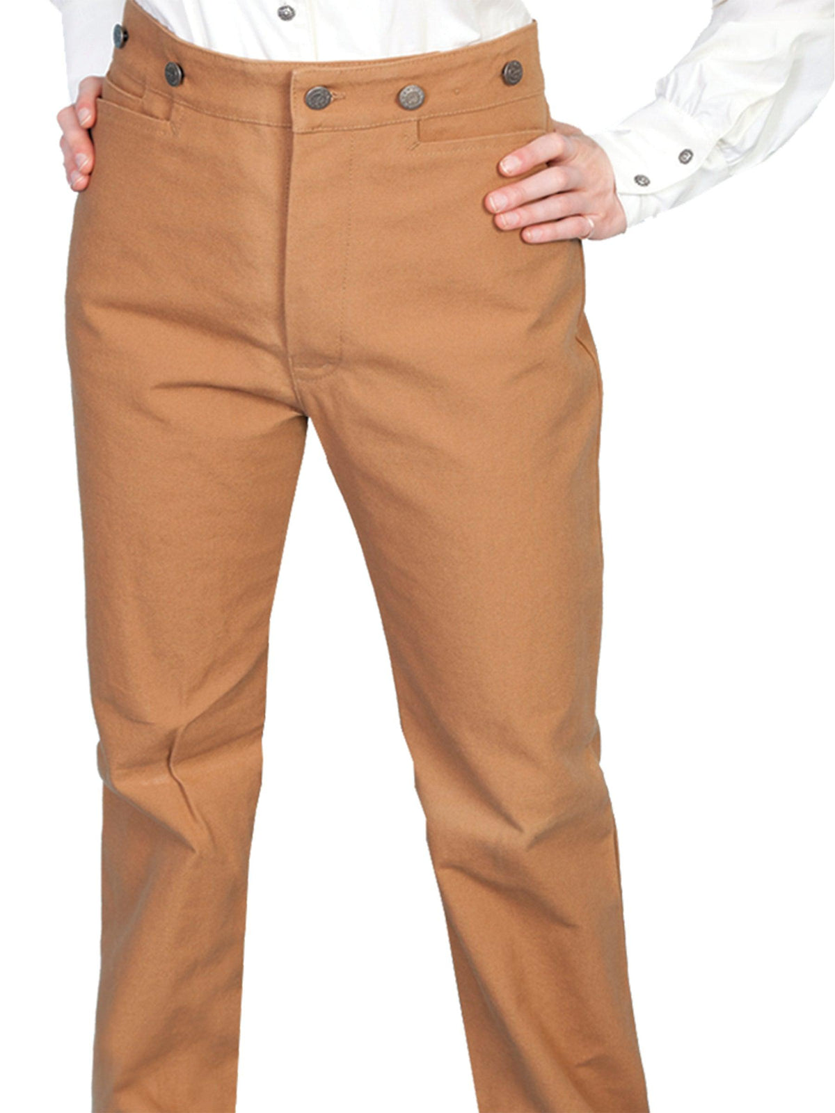 Scully Leather Brown Canvas Saddle Seat Womens Pant - Flyclothing LLC