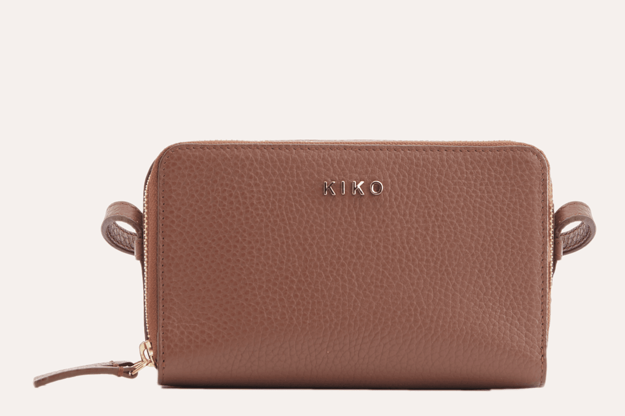 Kiko Leather Zip Around Crossbody Pebble - Kiko