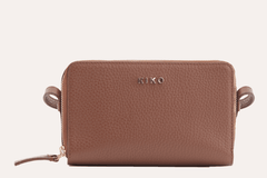 Kiko Leather Zip Around Crossbody Pebble - Kiko