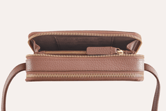Kiko Leather Zip Around Crossbody Pebble - Kiko