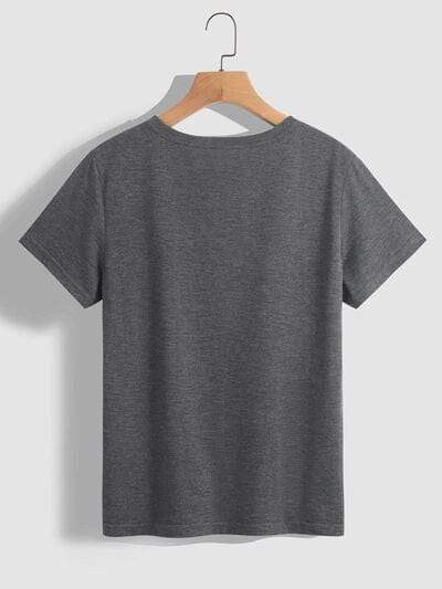 MARDI GRAS Round Neck Short Sleeve T-Shirt - Trendsi - Flyclothing LLC