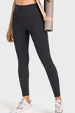High-Rise Wide Waistband Yoga Leggings - Trendsi - Flyclothing LLC