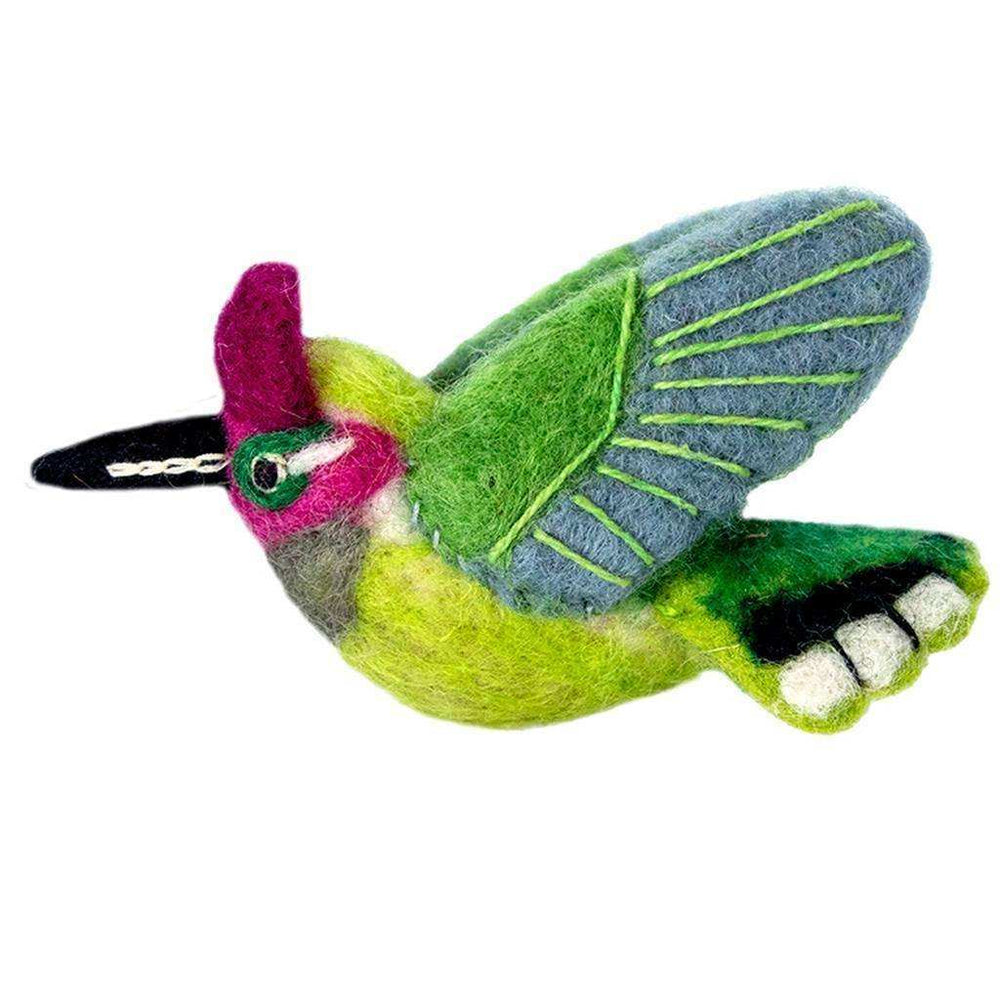 Wild Woolies Felt Bird Ornament - Anna's Hummingbird - Wild Woolies (H) - Wild Woolies (H) - Flyclothing LLC