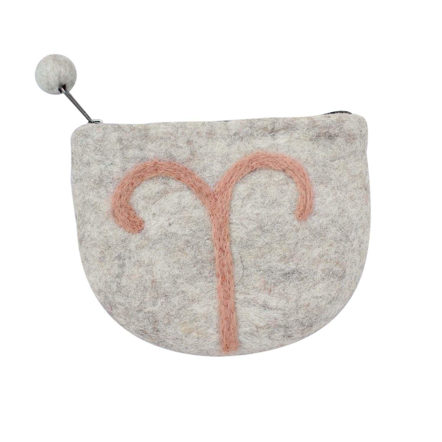 Felt Aries Zodiac Coin Purse - Global Groove - Flyclothing LLC