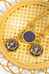 Vintage Blue Sandstone Pendant Copper Necklace - Trendsi - Flyclothing LLC