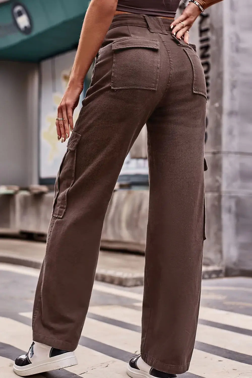 Buttoned High Waist Loose Fit Jeans - Trendsi - Flyclothing LLC