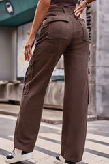 Buttoned High Waist Loose Fit Jeans - Trendsi - Flyclothing LLC