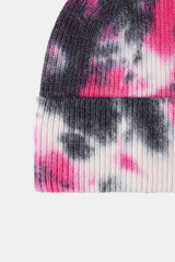 Tie-Dye Cuffed Rib-Knit Beanie Hat - Trendsi - Flyclothing LLC