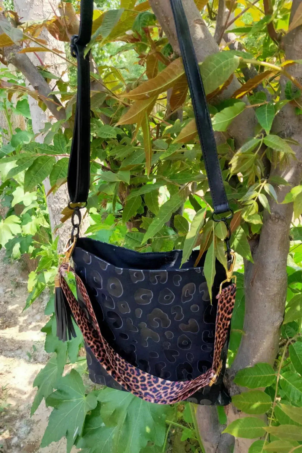 PU Leather Shoulder Bag with Tassel - Trendsi - Flyclothing LLC