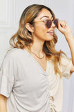 Round Full Rim Polycarbonate Frame Sunglasses - Trendsi - Flyclothing LLC