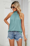 Gathered Detail Tied Sleeveless Top - Trendsi - Flyclothing LLC