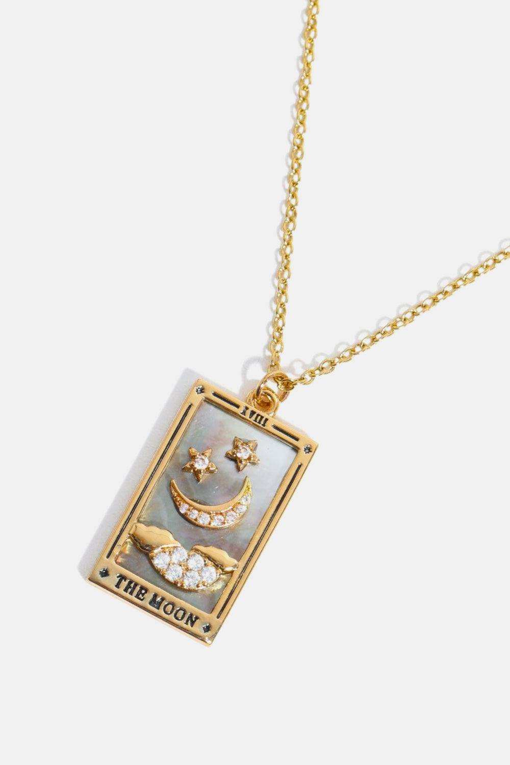 Tarot Card Pendant Stainless Steel Necklace - Trendsi - Flyclothing LLC