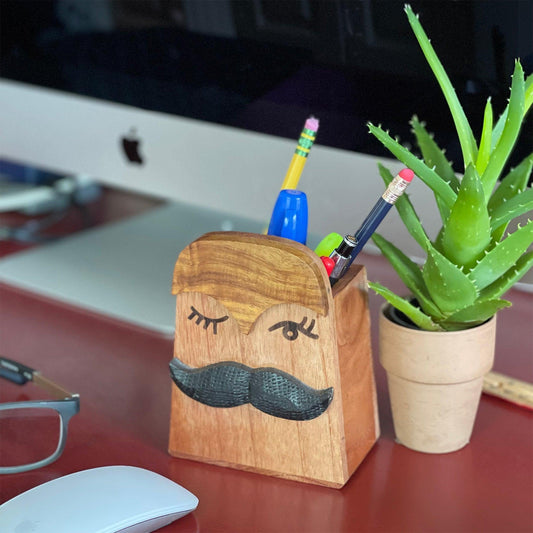 Moustache Eyeglass and Pen holder Combo - Asha Handicrafts
