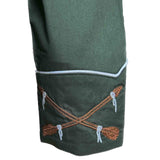 Rockmount Clothing Women’s Vintage Green Steer Skull & Arrow Chain Stitch Embroidery Western Shirt - Rockmount Clothing - Flyclothing LLC
