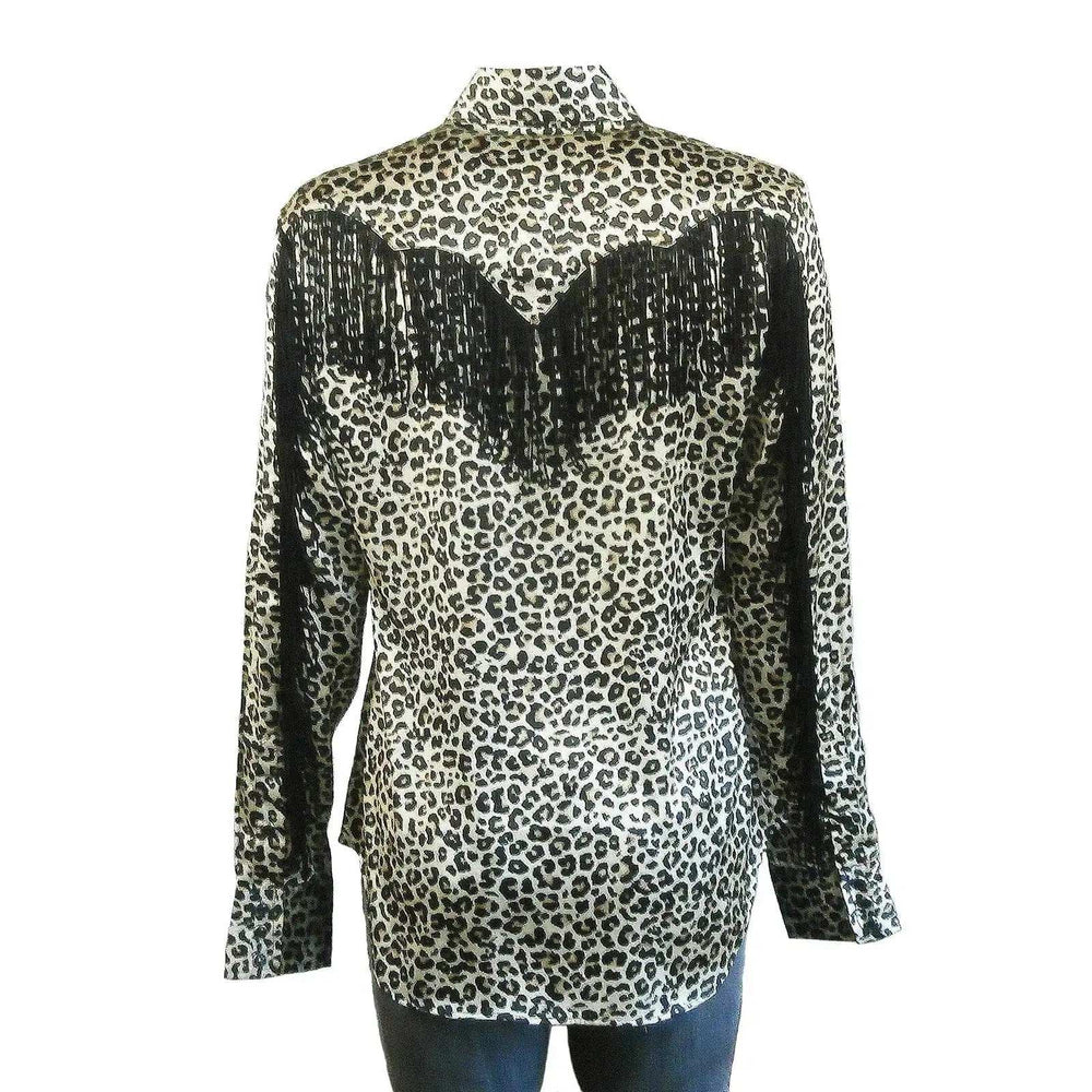 Rockmount Clothing Women's Rock Star Leopard Fringe Western Shirt - Rockmount Clothing - Flyclothing LLC