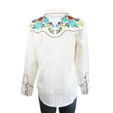 Rockmount Clothing Women's Vintage Ivory Floral Pastel Embroidery Western Shirt - Rockmount Clothing - Flyclothing LLC