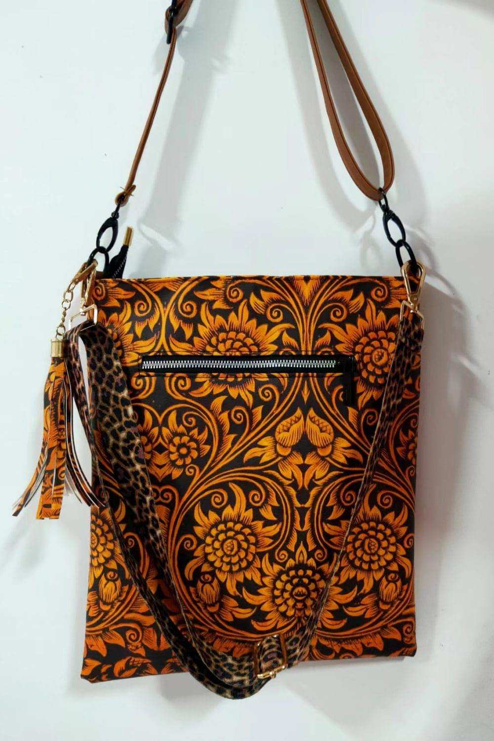 PU Leather Shoulder Bag with Tassel - Trendsi - Flyclothing LLC